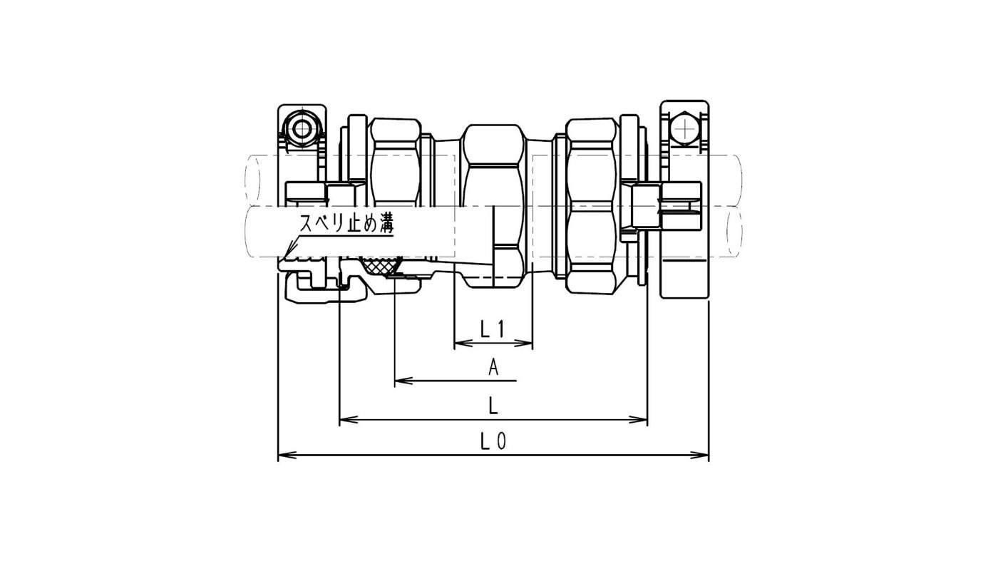 川西水道機器:ＳＫカワニシ 鋼管用継手 ＳＫＸおねじ付ソケット５０